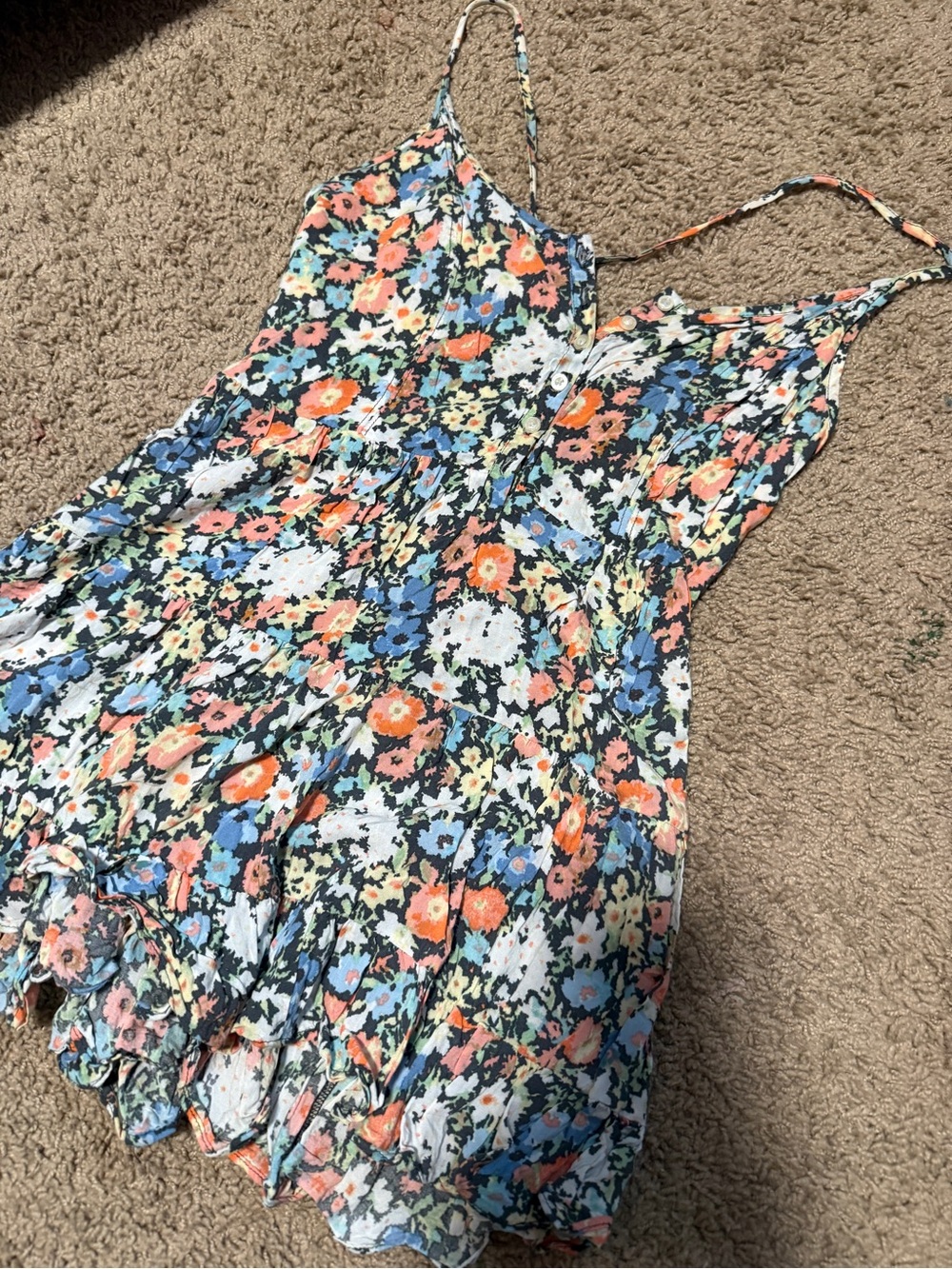 Vintage Aeropostale Floral Print Girls' One-Piece Romper in Multicolor